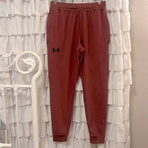 Womens Under Armour size medium burnt orange joggers